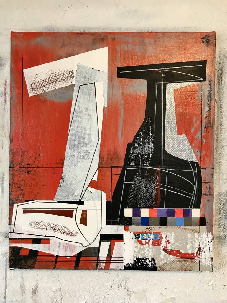 Original Abstract Architecture Painting by Jim Harris