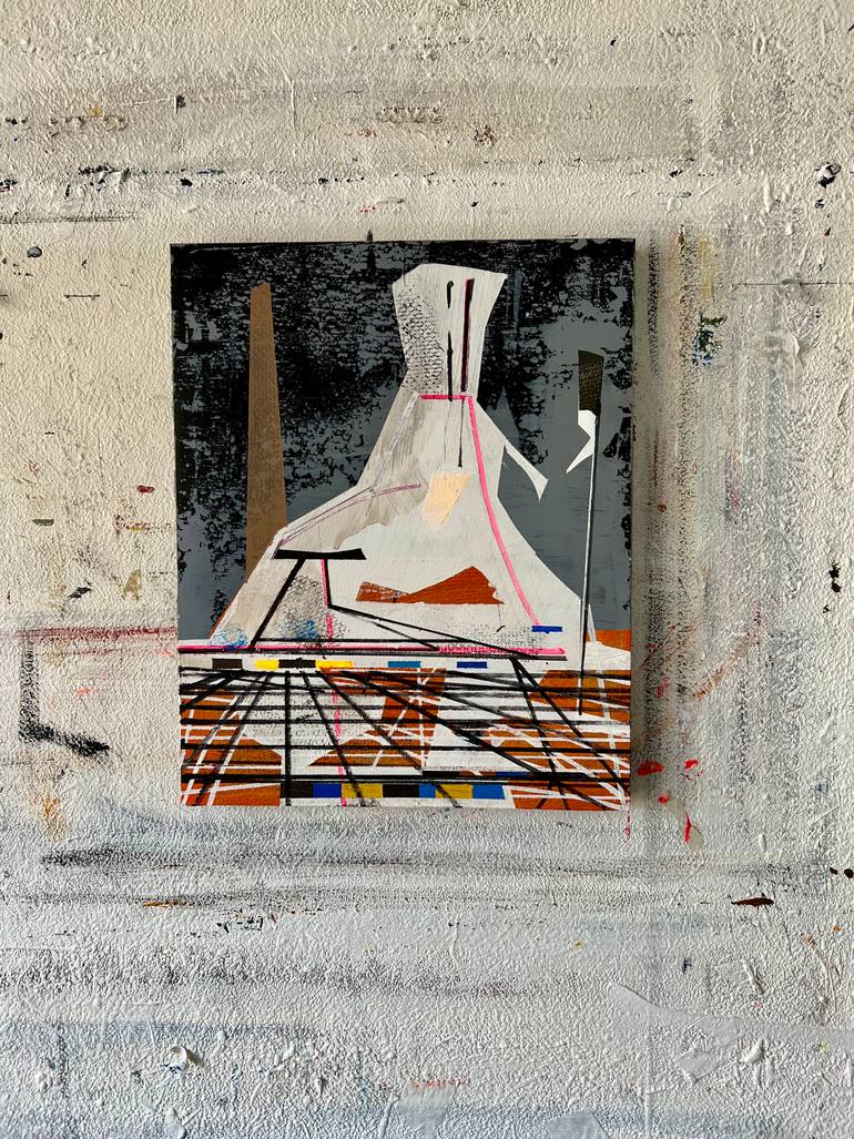 Original Abstract Architecture Painting by Jim Harris