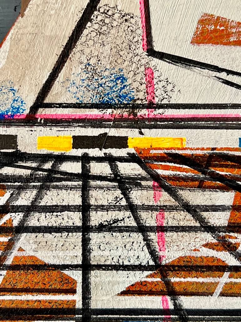 Original Abstract Architecture Painting by Jim Harris