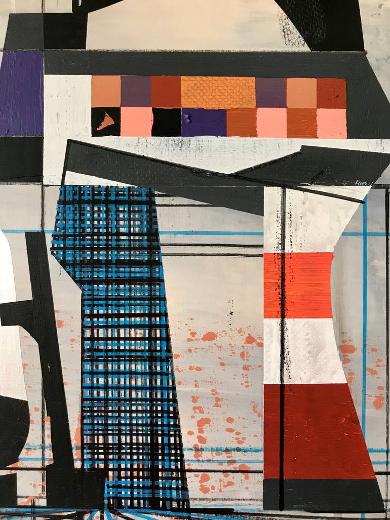 Original Abstract Architecture Painting by Jim Harris