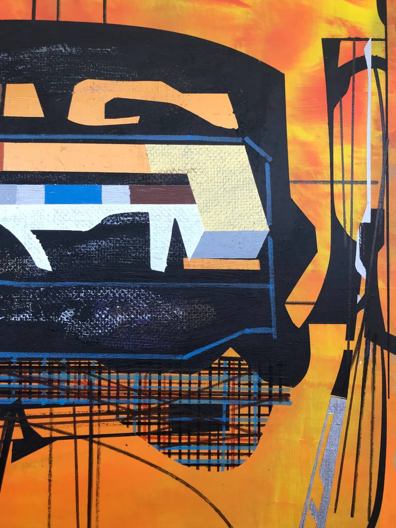 Original Abstract Science/Technology Painting by Jim Harris