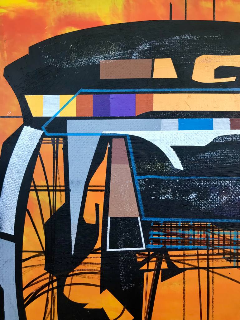 Original Abstract Science/Technology Painting by Jim Harris