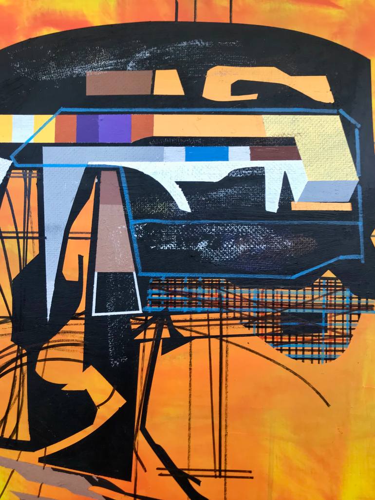 Original Abstract Science/Technology Painting by Jim Harris