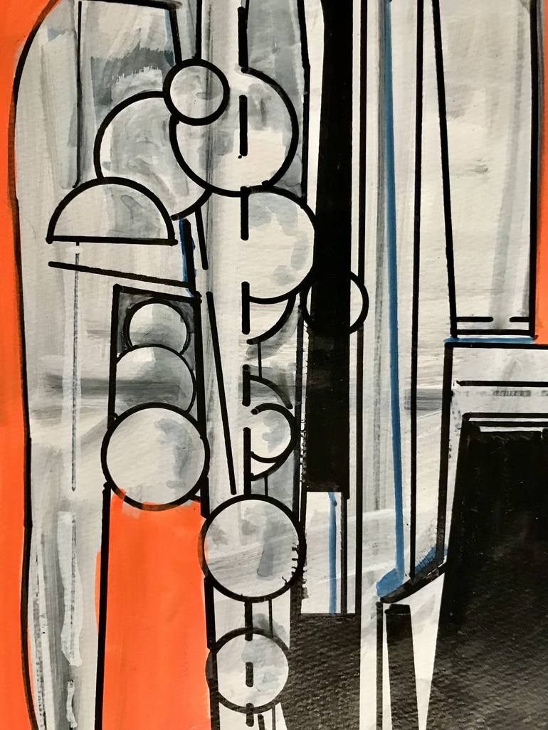 Original Abstract Architecture Drawing by Jim Harris