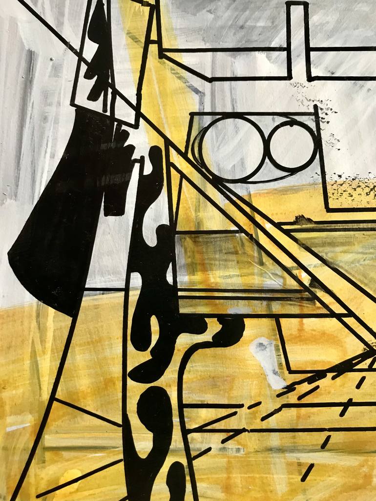 Original Abstract Architecture Drawing by Jim Harris