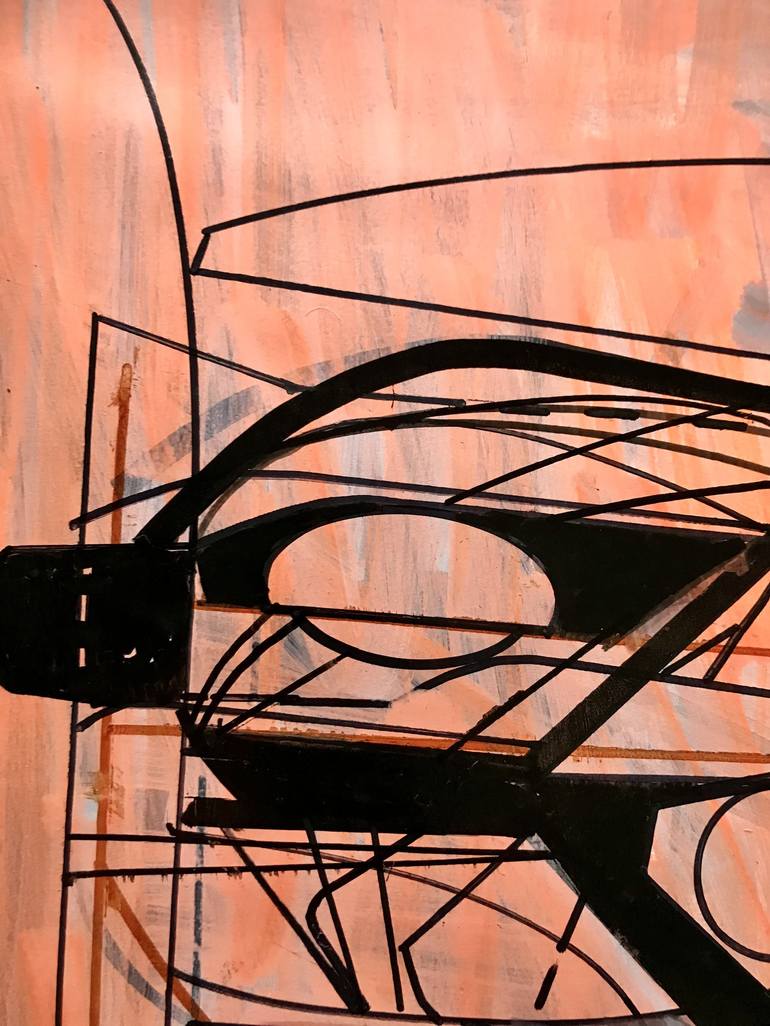 Original Abstract Architecture Drawing by Jim Harris