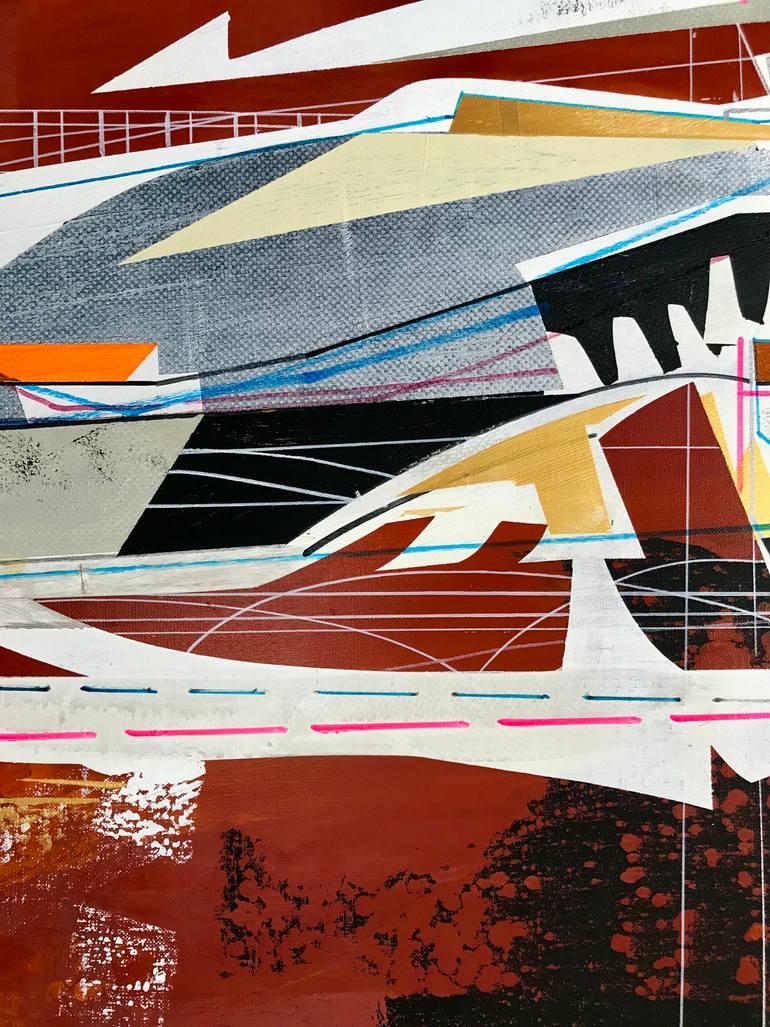 Original Abstract Outer Space Painting by Jim Harris