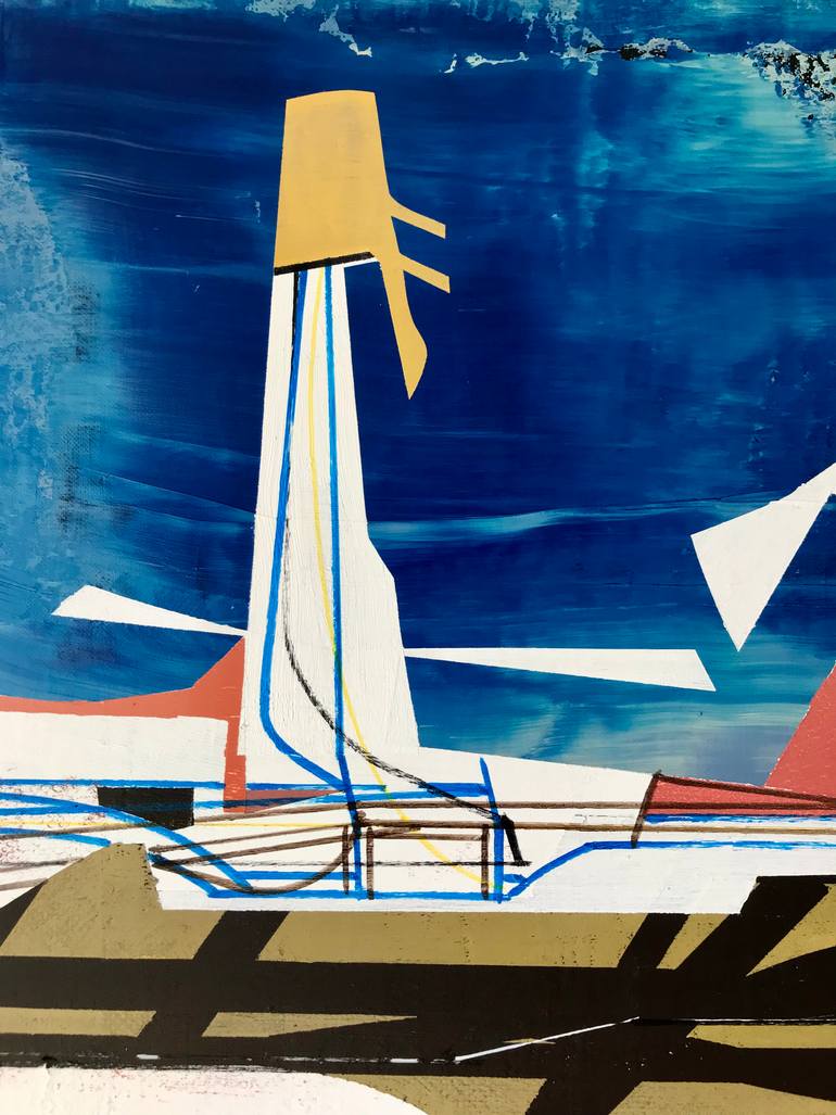 Original Abstract Architecture Painting by Jim Harris
