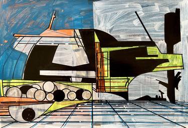 Print of Abstract Architecture Drawings by Jim Harris