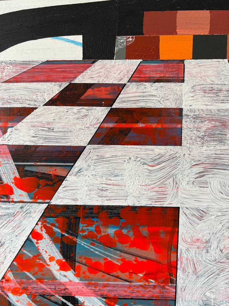 Original Abstract Architecture Painting by Jim Harris