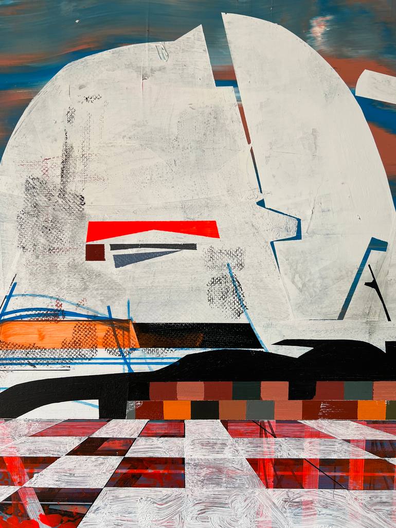 Original Abstract Architecture Painting by Jim Harris