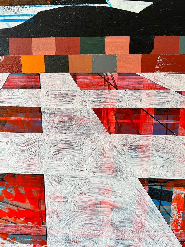 Original Abstract Architecture Painting by Jim Harris