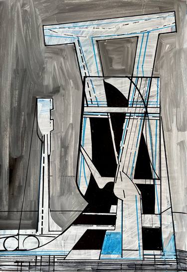 Original Abstract Architecture Drawings by Jim Harris