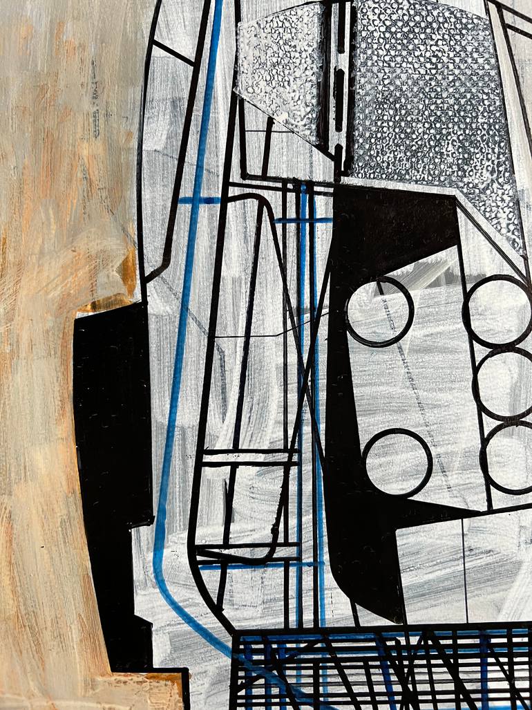 Original Abstract Architecture Drawing by Jim Harris