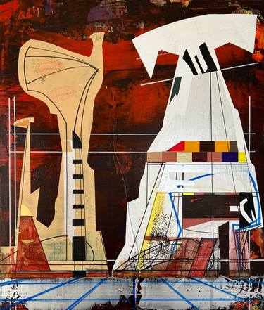 Original Abstract Architecture Paintings by Jim Harris