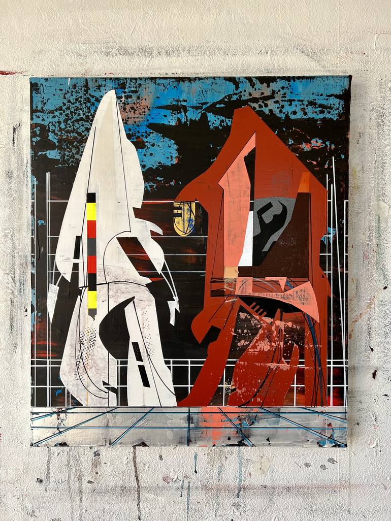 Original Abstract Architecture Painting by Jim Harris