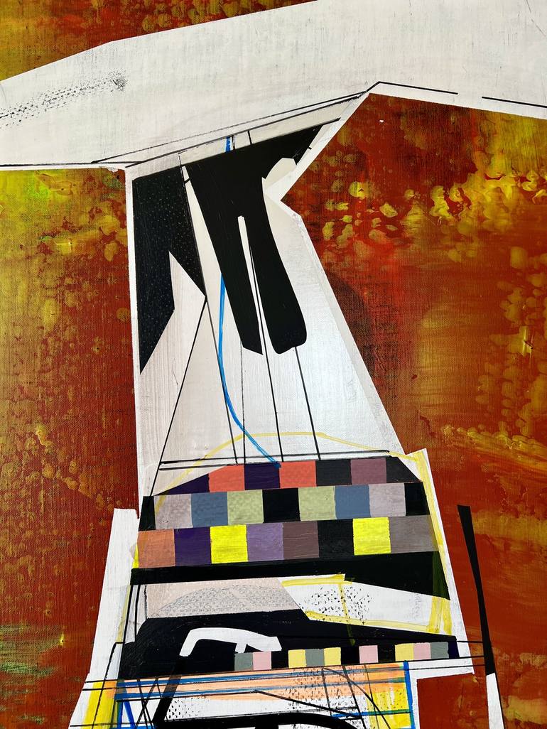 Original Abstract Architecture Painting by Jim Harris