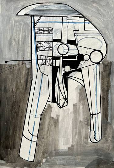 Print of Abstract Science/Technology Drawings by Jim Harris