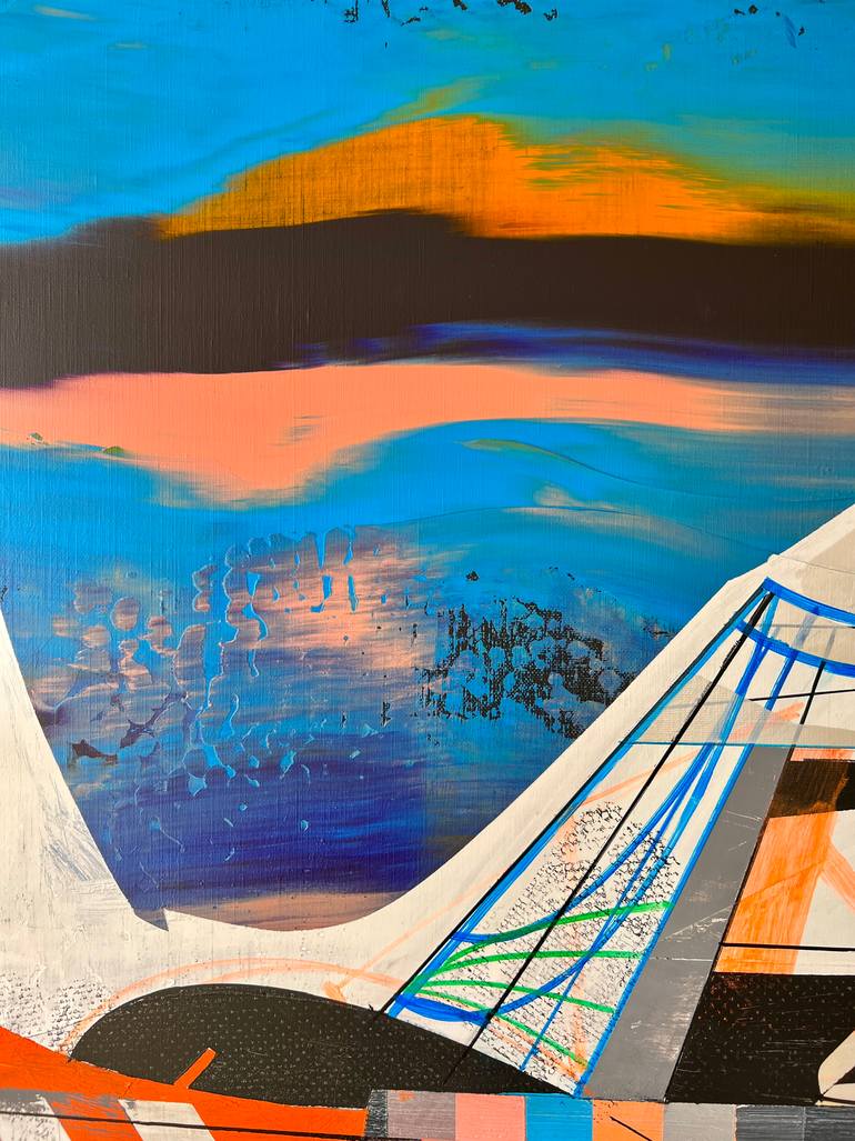 Original Abstract Architecture Painting by Jim Harris