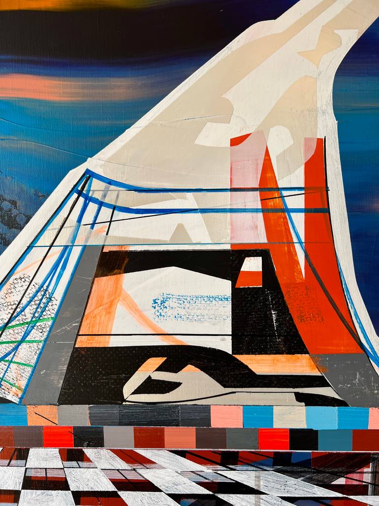 Original Abstract Architecture Painting by Jim Harris