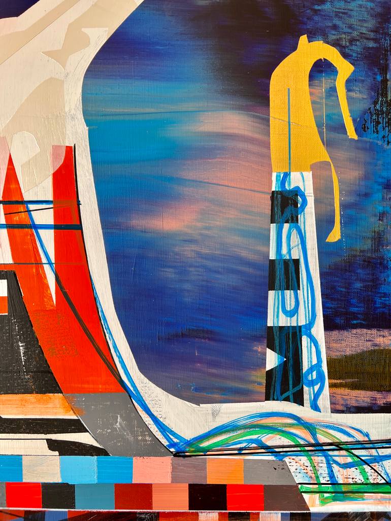 Original Abstract Architecture Painting by Jim Harris