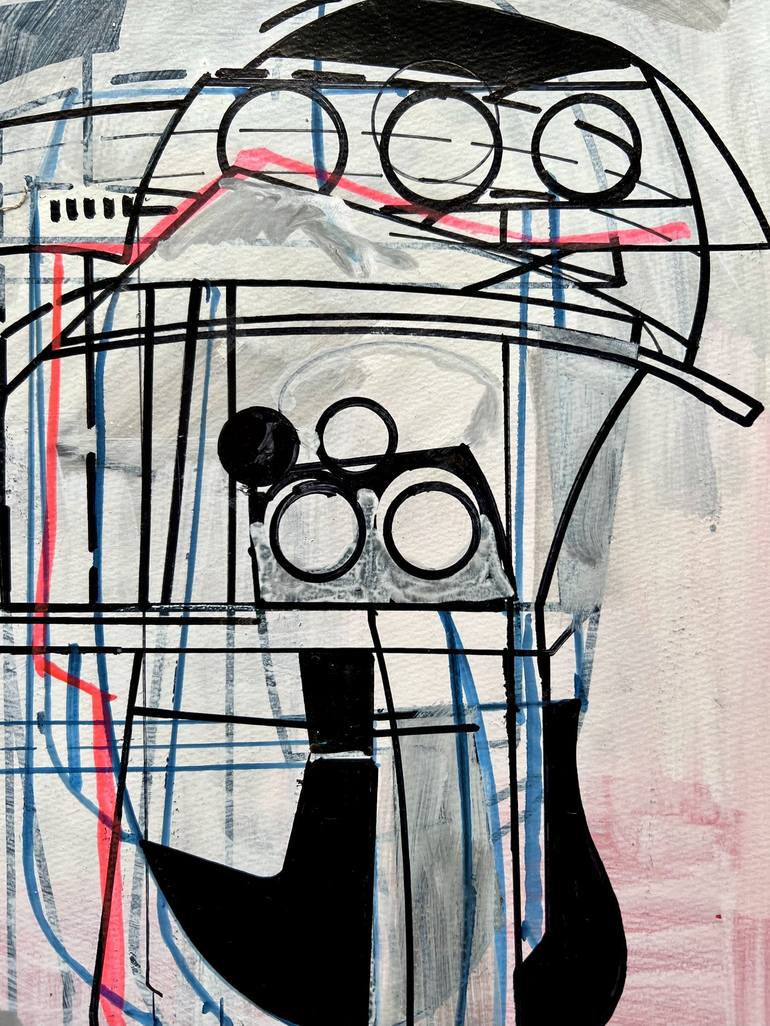 Original Abstract Technology Drawing by Jim Harris