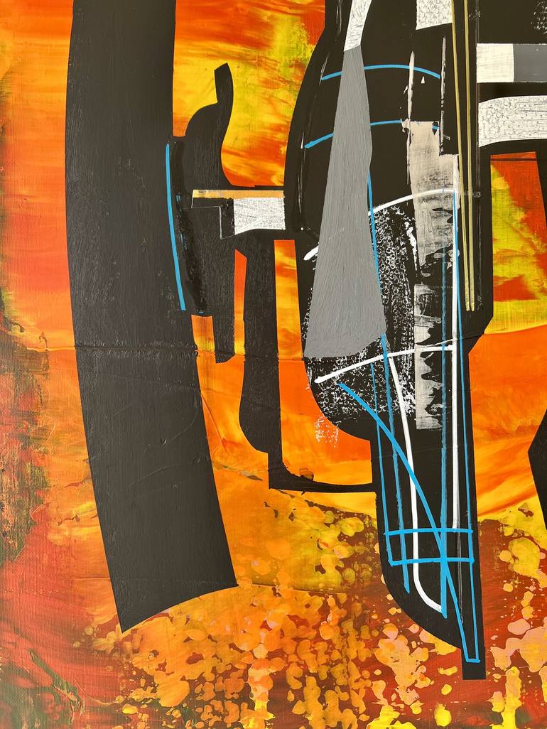 Original Abstract Science/Technology Painting by Jim Harris