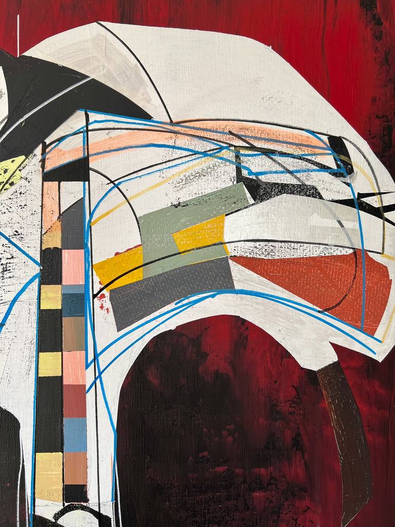 Original Abstract Expressionism Architecture Painting by Jim Harris