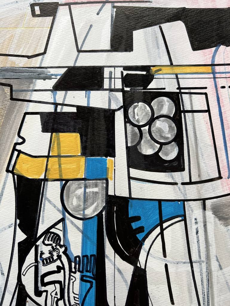 Original Abstract Science/Technology Drawing by Jim Harris