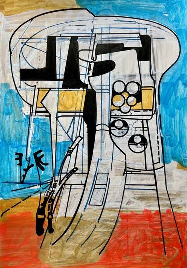 Print of Abstract Architecture Drawings by Jim Harris