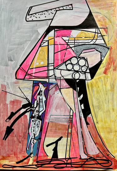 Original Abstract Expressionism Architecture Drawings by Jim Harris