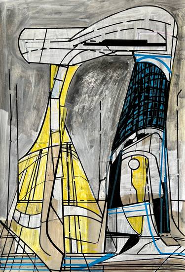 Print of Abstract Architecture Drawings by Jim Harris