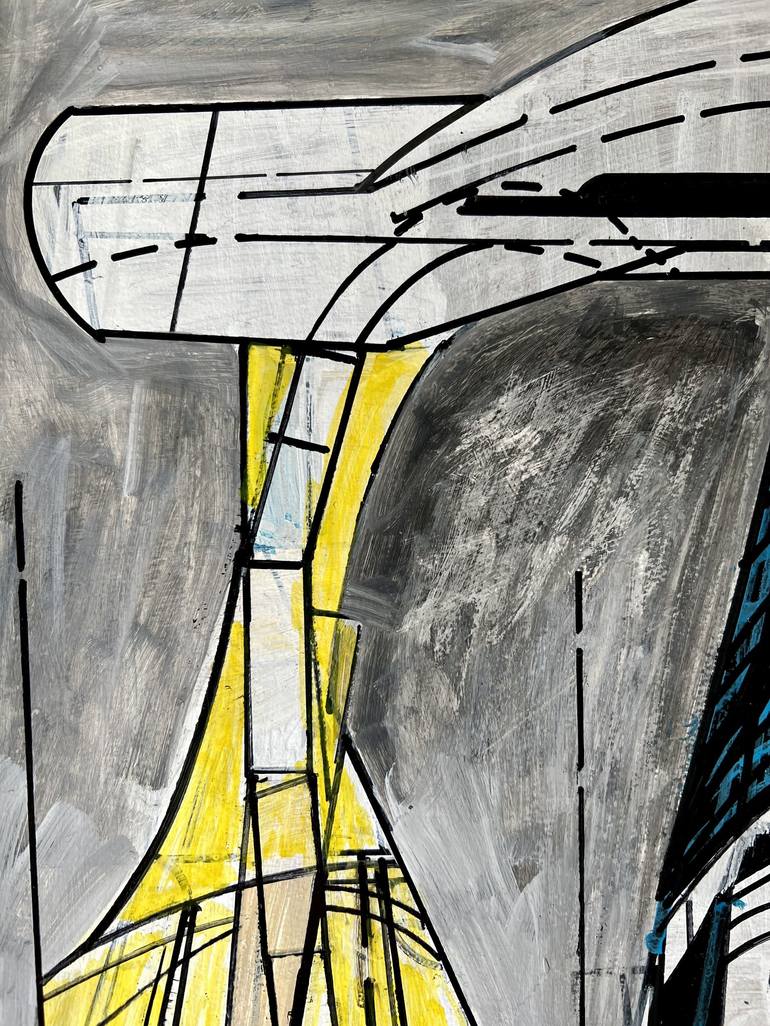 Original Abstract Architecture Drawing by Jim Harris