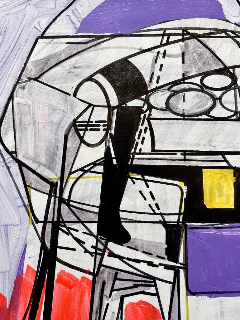 Original Abstract Science/Technology Drawing by Jim Harris