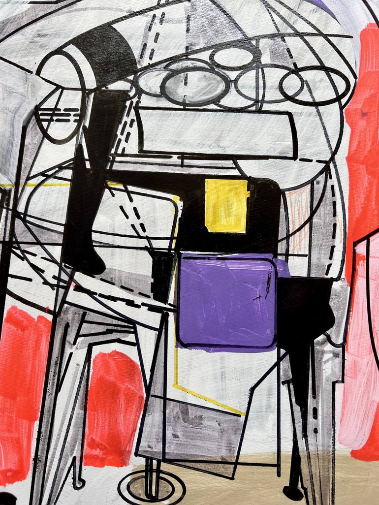 Original Abstract Science/Technology Drawing by Jim Harris