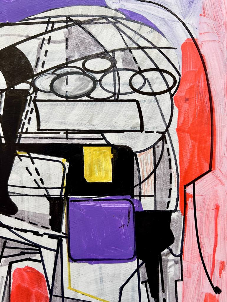 Original Abstract Science/Technology Drawing by Jim Harris