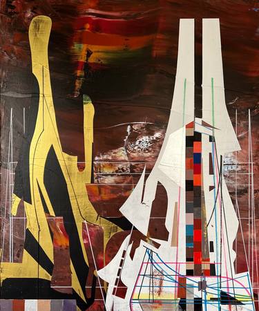 Print of Abstract Expressionism Architecture Paintings by Jim Harris