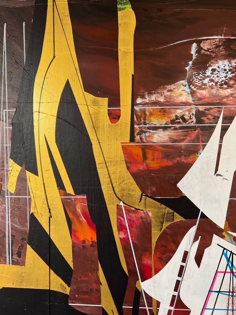 Original Abstract Expressionism Architecture Painting by Jim Harris