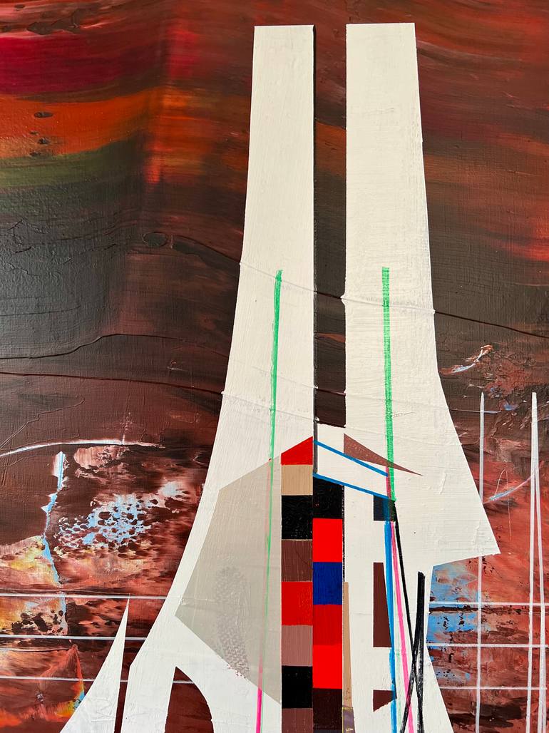 Original Abstract Expressionism Architecture Painting by Jim Harris