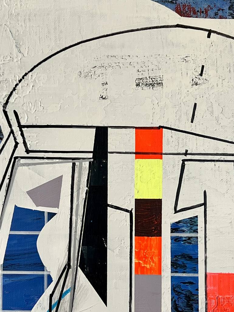 Original Abstract Architecture Painting by Jim Harris