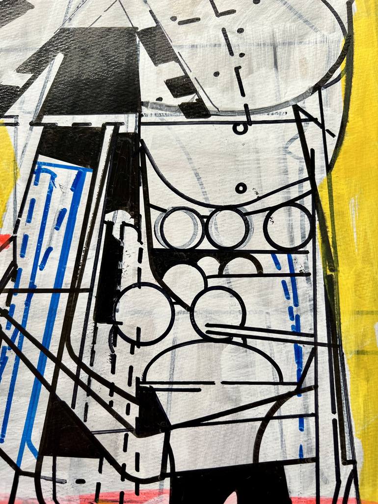 Original Abstract Science/Technology Drawing by Jim Harris