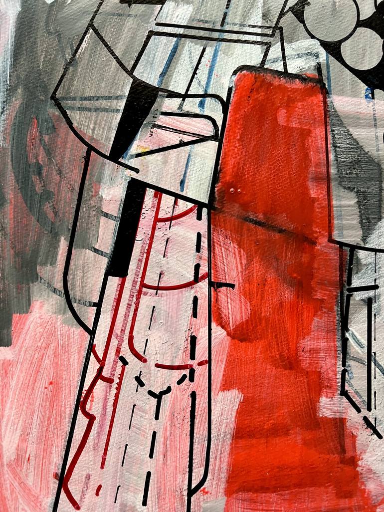 Original Abstract Expressionism Outer Space Drawing by Jim Harris