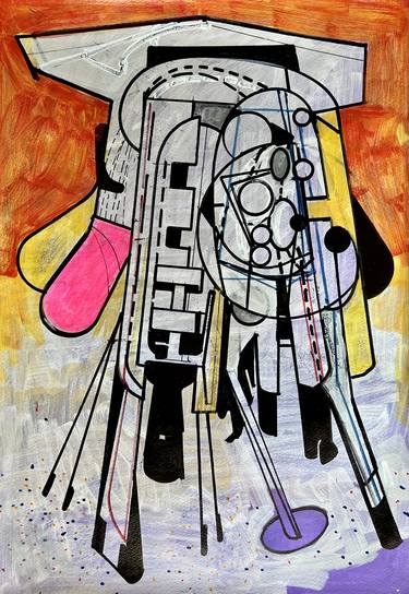 Print of Abstract Technology Drawings by Jim Harris