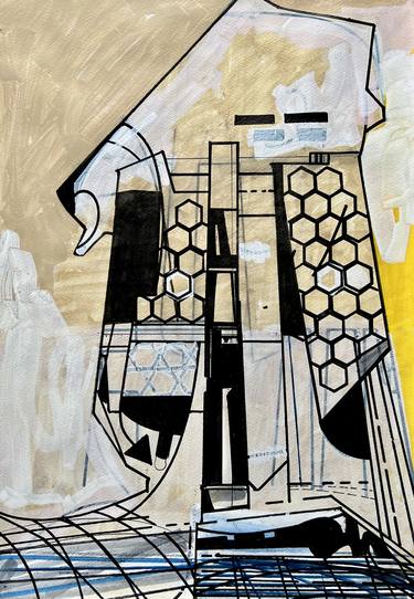 Print of Abstract Architecture Drawings by Jim Harris