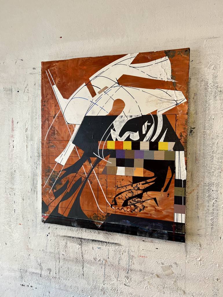 Original Abstract Architecture Painting by Jim Harris