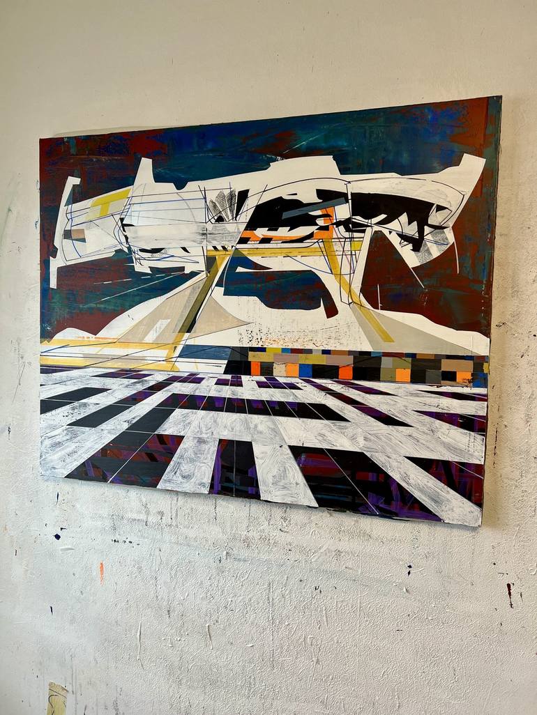 Original Abstract Architecture Painting by Jim Harris