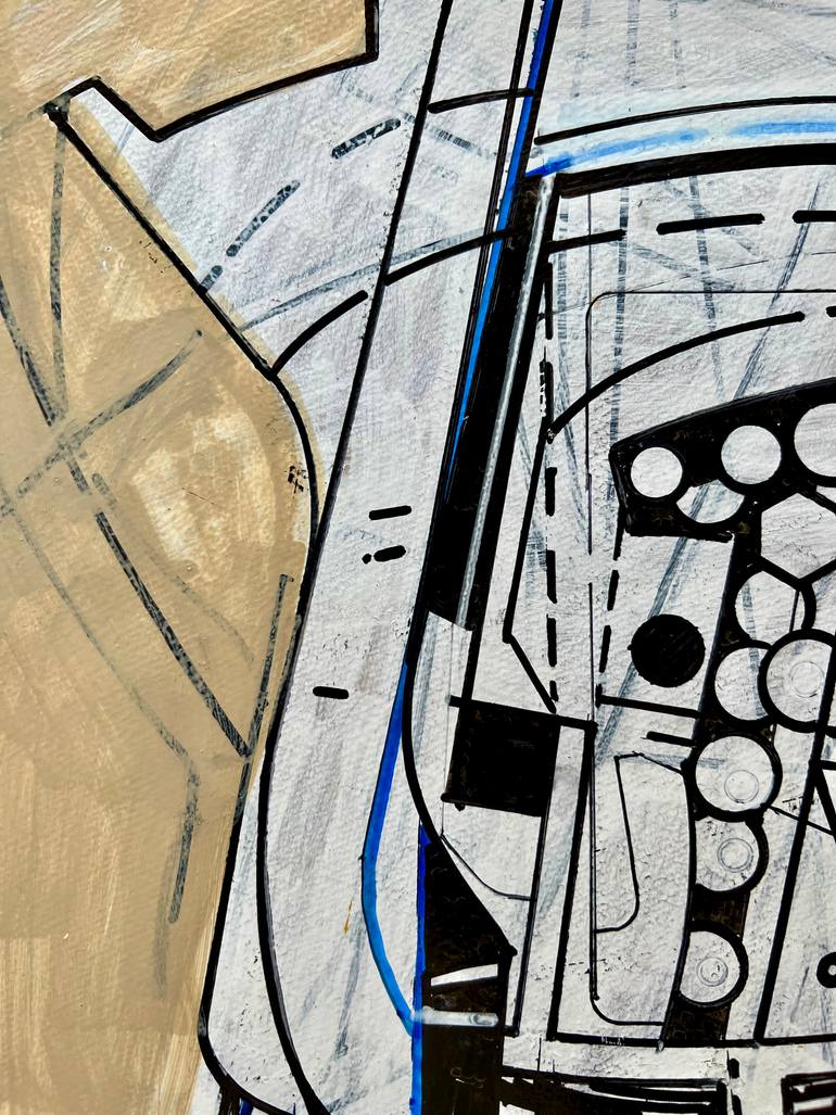Original Abstract Expressionism Science/Technology Drawing by Jim Harris