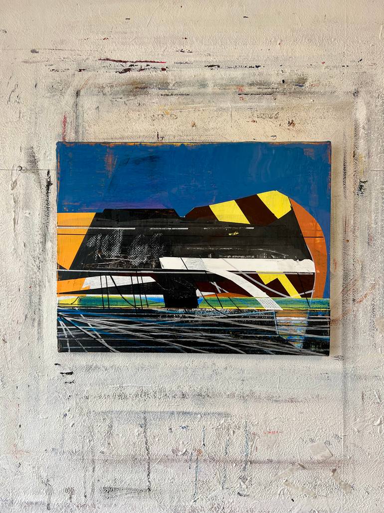 Original Abstract Architecture Painting by Jim Harris