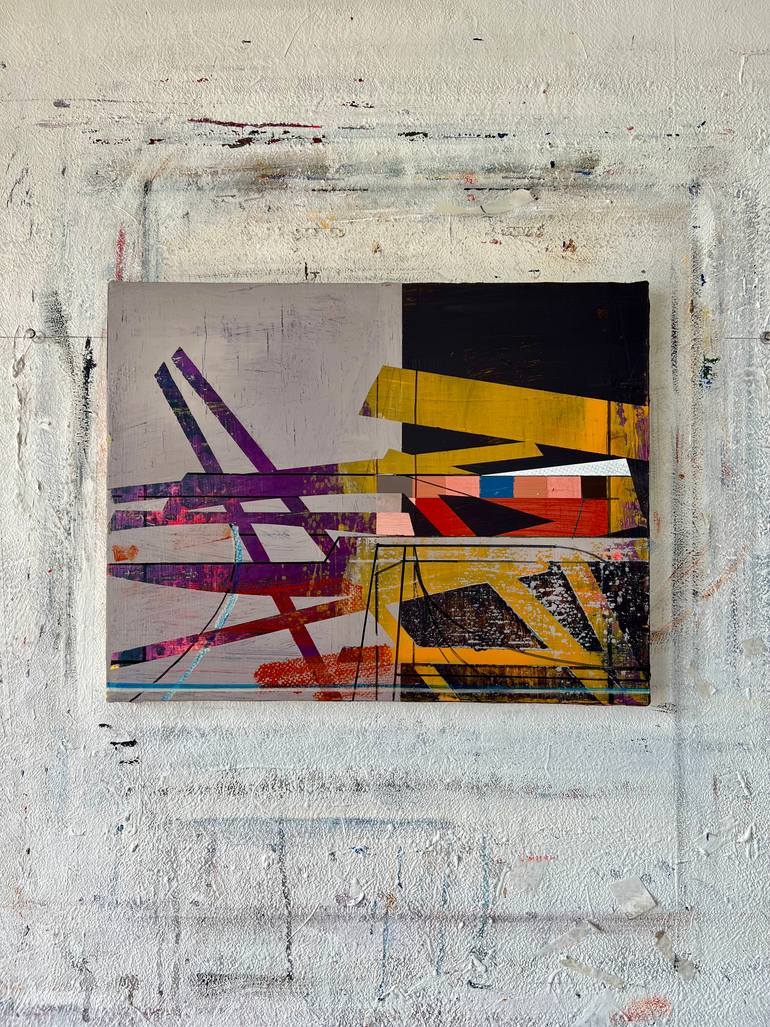 Original Abstract Architecture Painting by Jim Harris