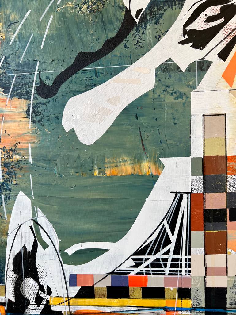 Original Abstract Architecture Painting by Jim Harris